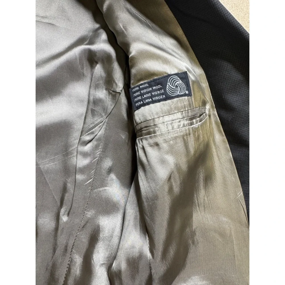vtg Chaps Ralph‎ Lauren Men's Gray Wool Blazer Jacket Made in Canada $200